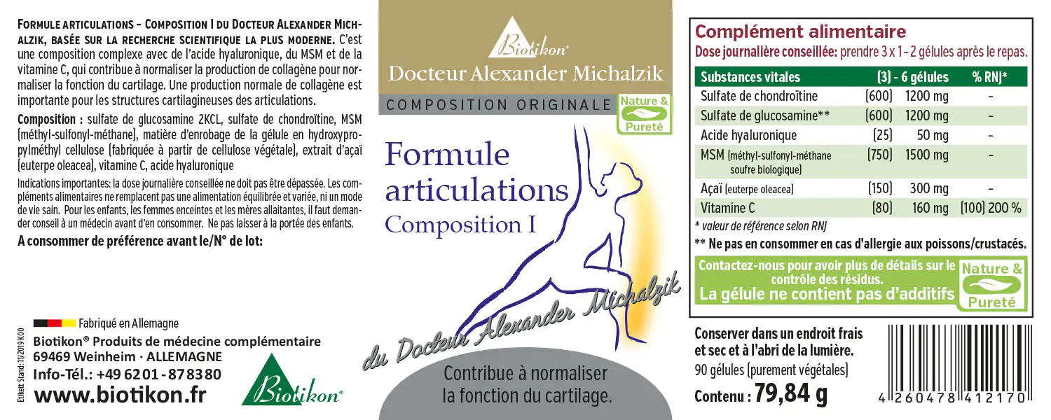 Formule articulations - Compositions I