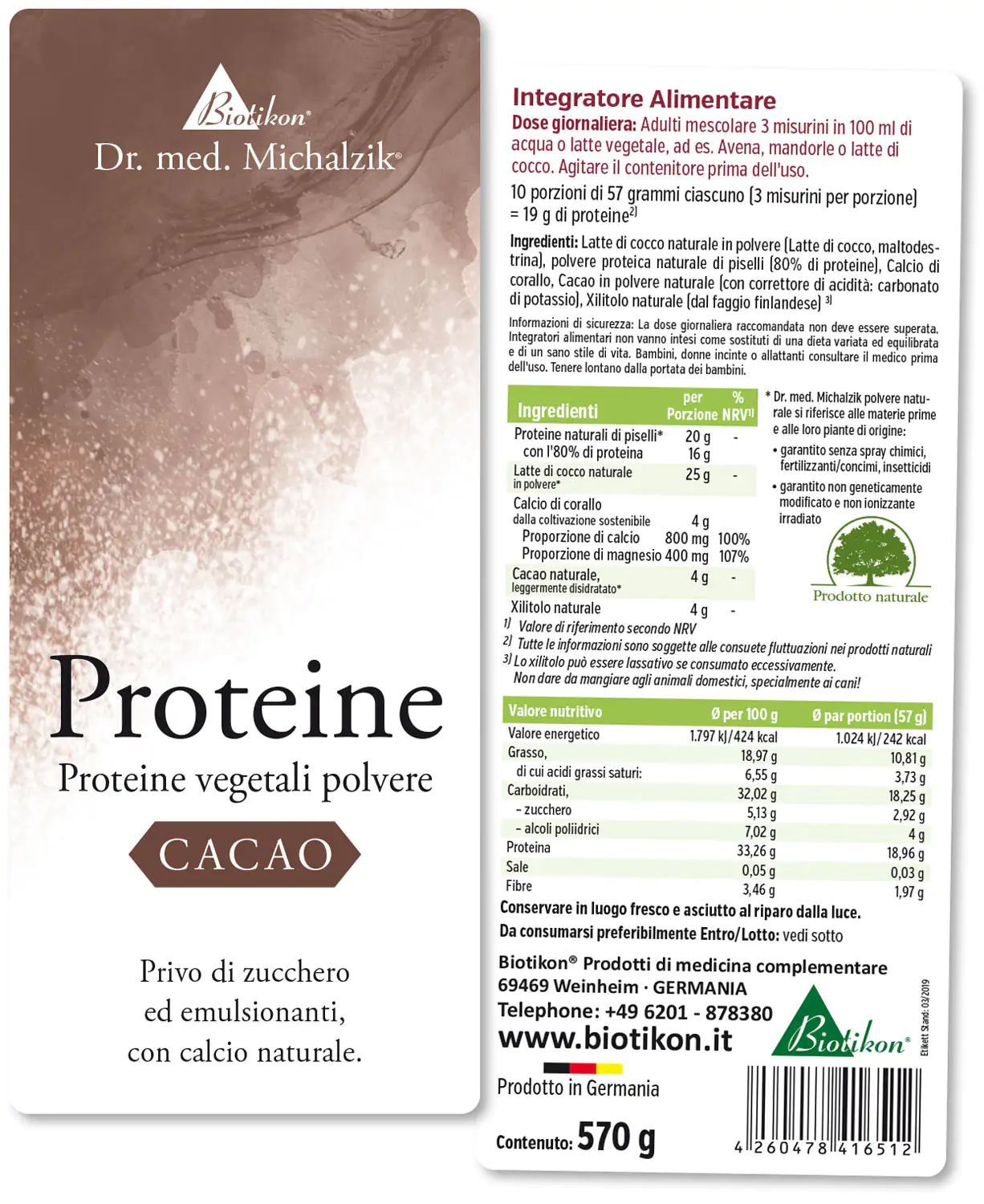 Proteine - 3-pack, 2x Noce di cocco + Cacao