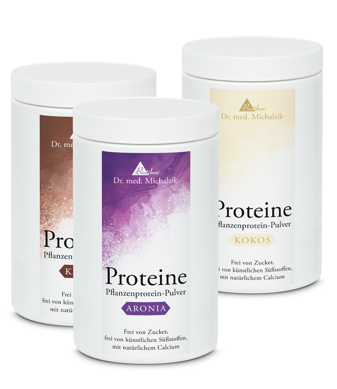 Protéine - en lot de 3, Aronia + Cacao + Coco