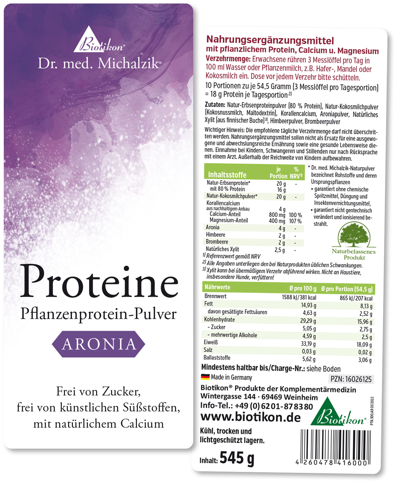 Proteine - 3er-Pack, 2x Aronia + Kokos