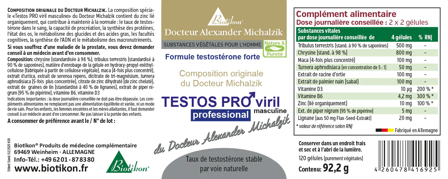 Testos PRO viril masculine professional