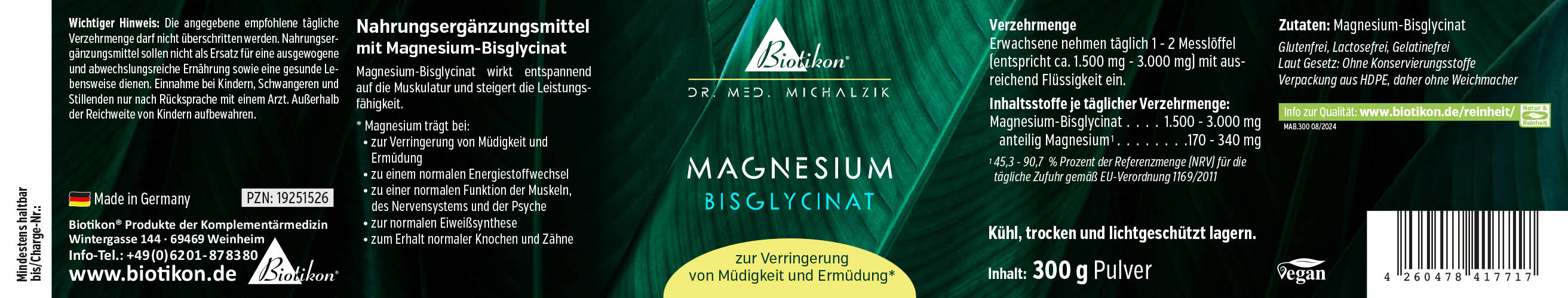 Magnesium Bisglycinat Pulver