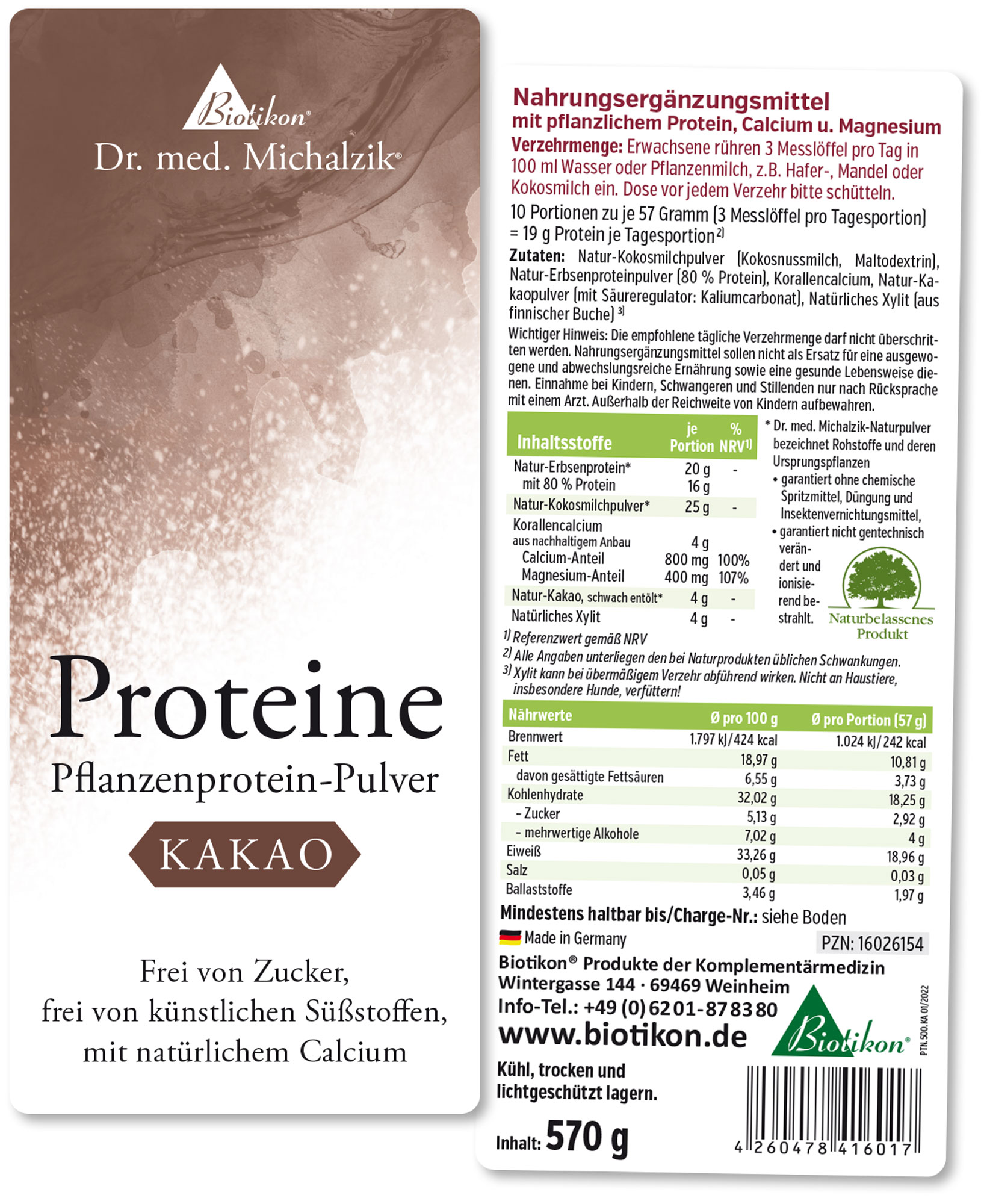 Proteine - 2er-Pack, Kakao + Kokos