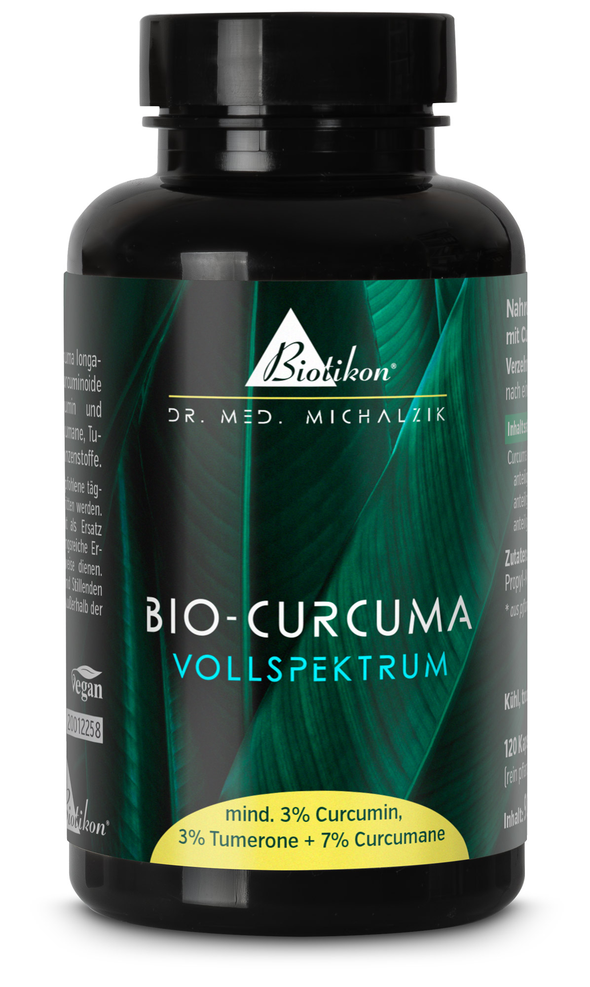 Curcuma Kapseln | 2560 mg Bio-Curcuma Vollspektrum | 120 vegane Kapseln | Dr. med. Michalzik