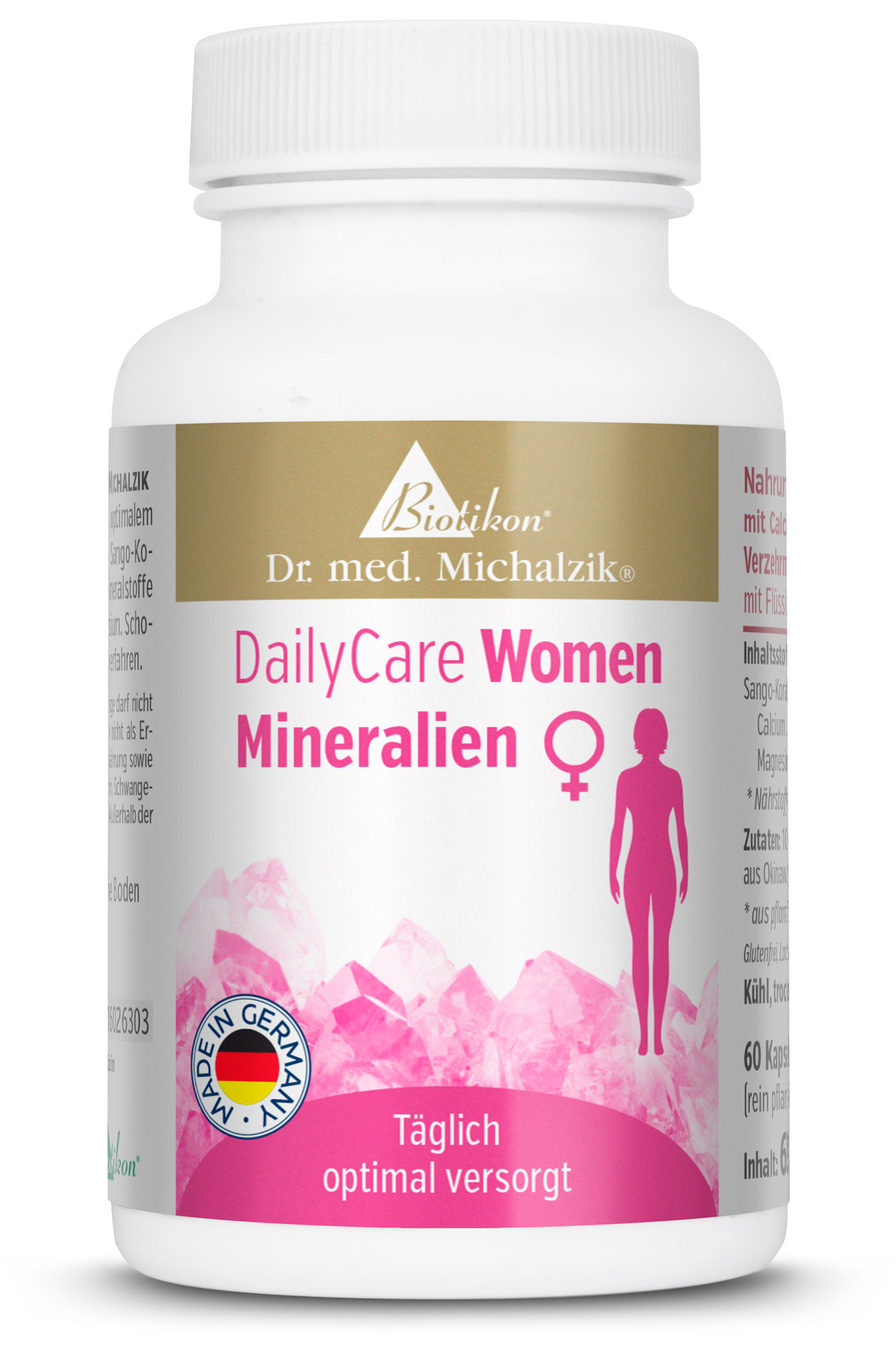 DailyCare-Women-Mineralien 60 Kapseln | 2000mg Sango-Korallen-Pulver | 60 Kapseln |  Dr. med. Michalzik