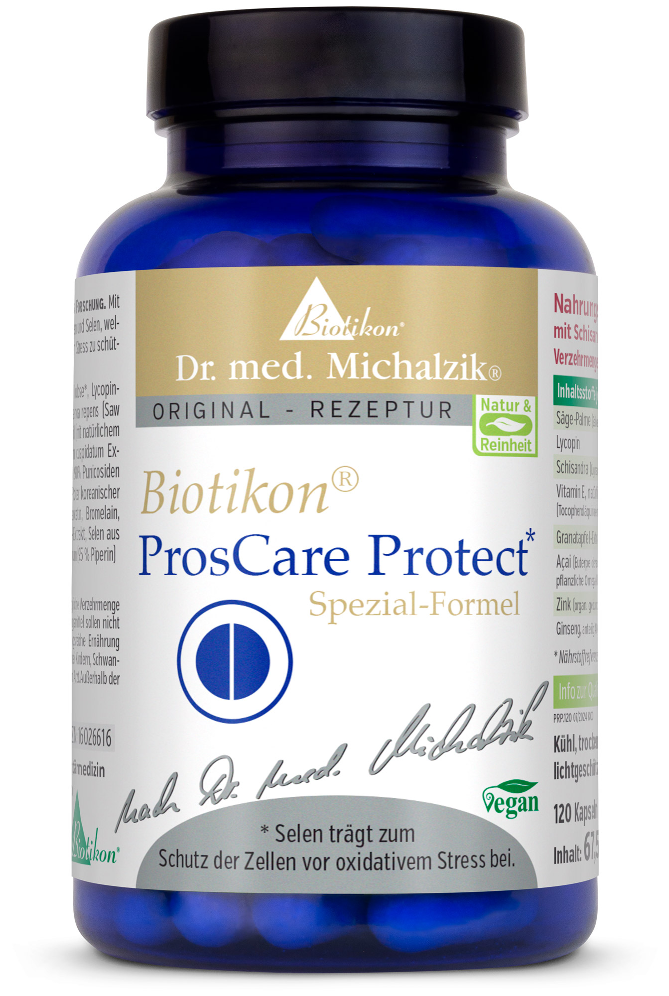 ProsCare Protect | 250mg Säge-Palme | 120 Kapseln |  Dr. med. Michalzik