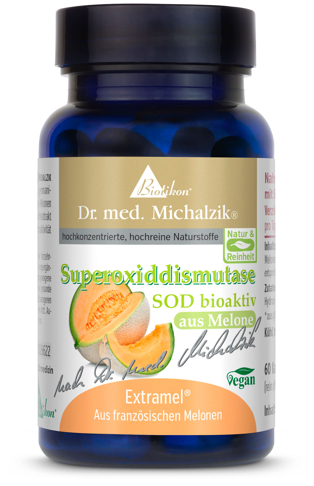 SOD-bioaktiv | 40mg Melonen-Fruchtextrakt | 60 Kapseln |  Dr. med. Michalzik
