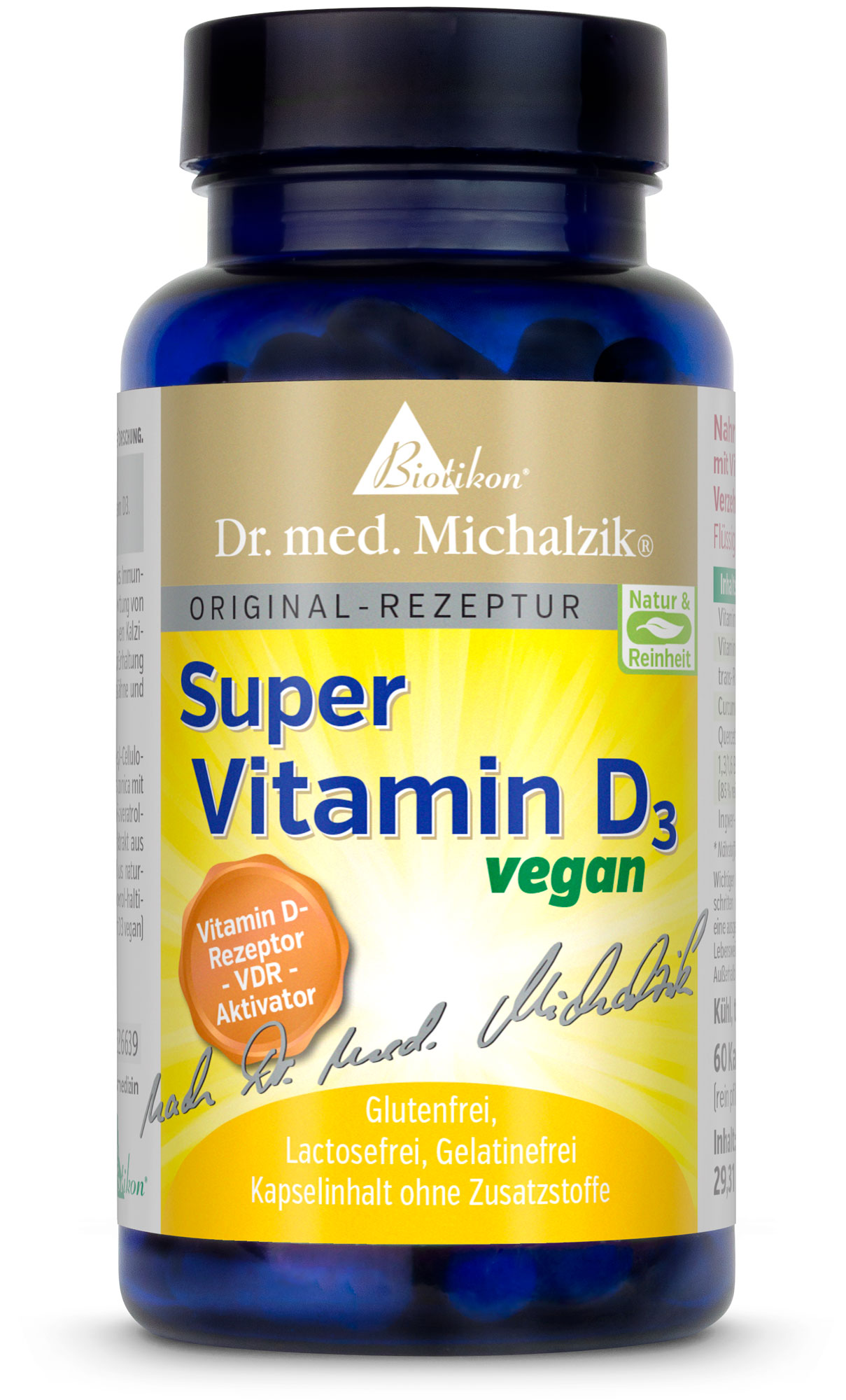 Veganes Super-Vitamin-D3 | 0,05mg Vitamin D3  | 60 Kapseln |  Dr. med. Michalzik