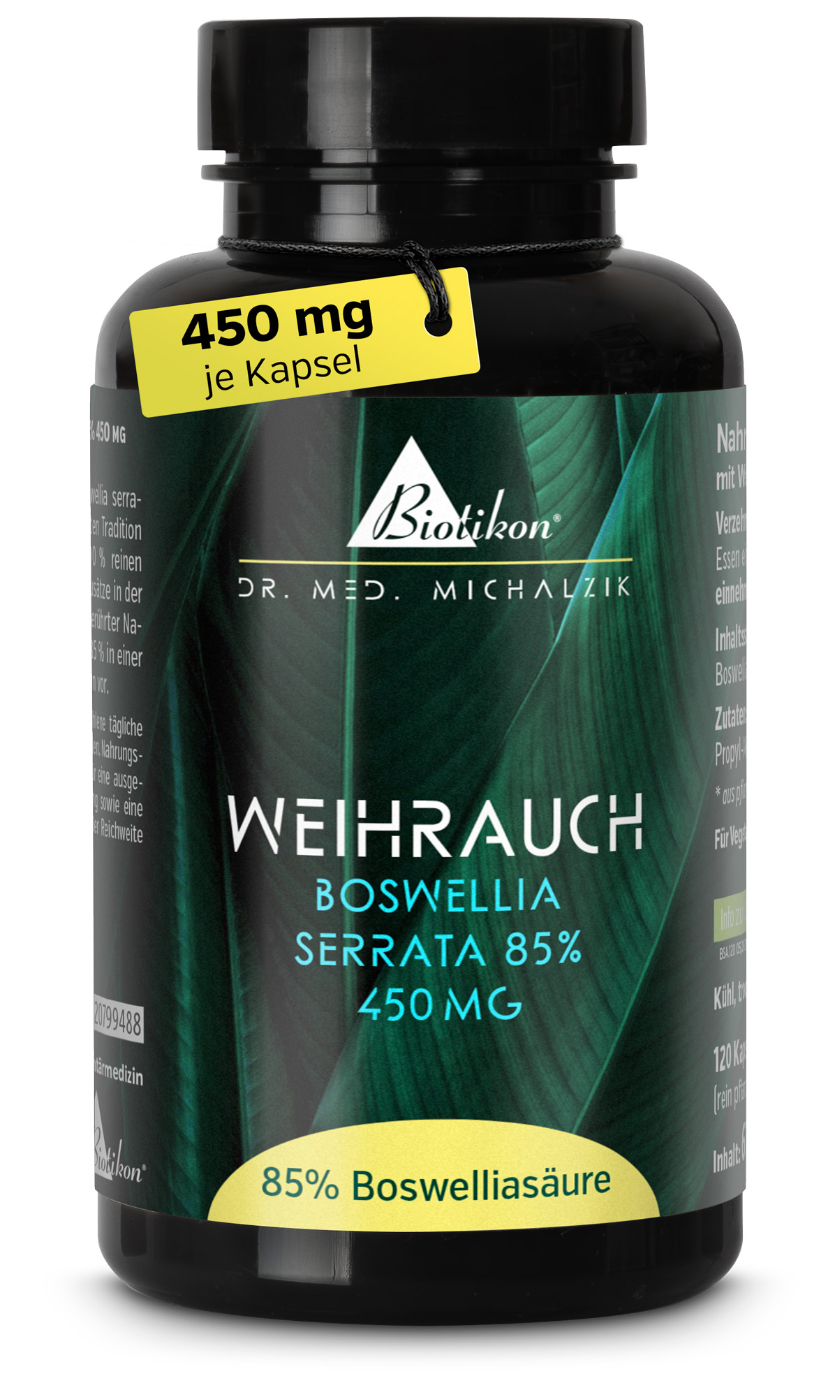 Weihrauch-BS-85 | 400mg Boswellia serrata | 120 Kapseln |  Dr. med. Michalzik