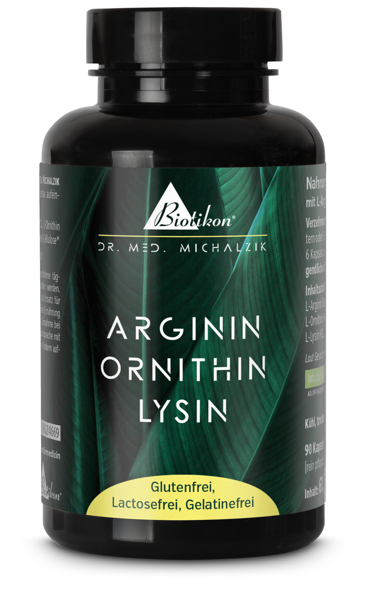 Arginin-Ornithin-Lysin | 600mg L-Arginin HCL | 90 Kapseln |  Dr. med. Michalzik
