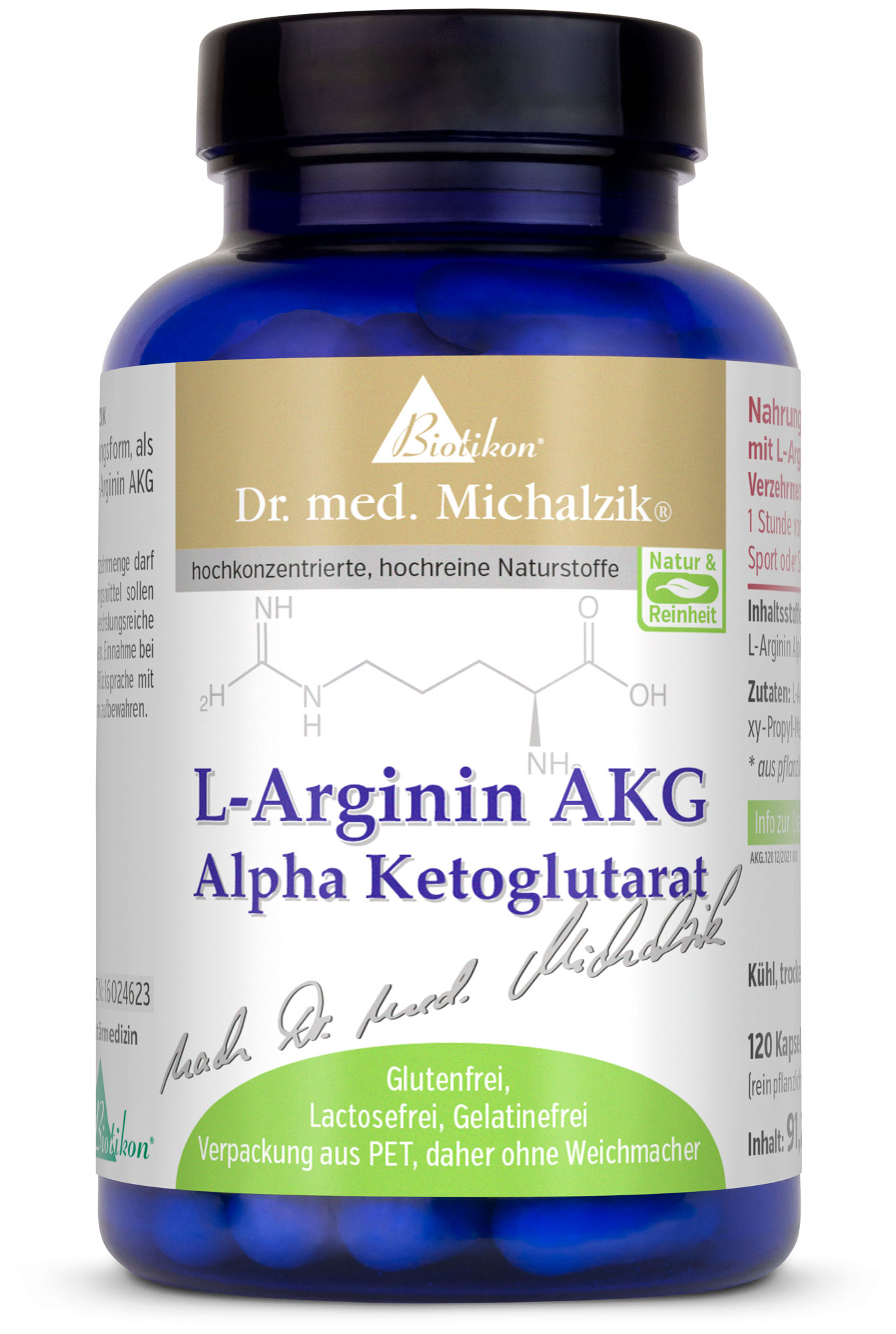 Arginin-Alpha-Ketoglutarat | 2500mg L-Arginin Alpha-Ketoglutarat | 120 Kapseln |  Dr. med. Michalzik