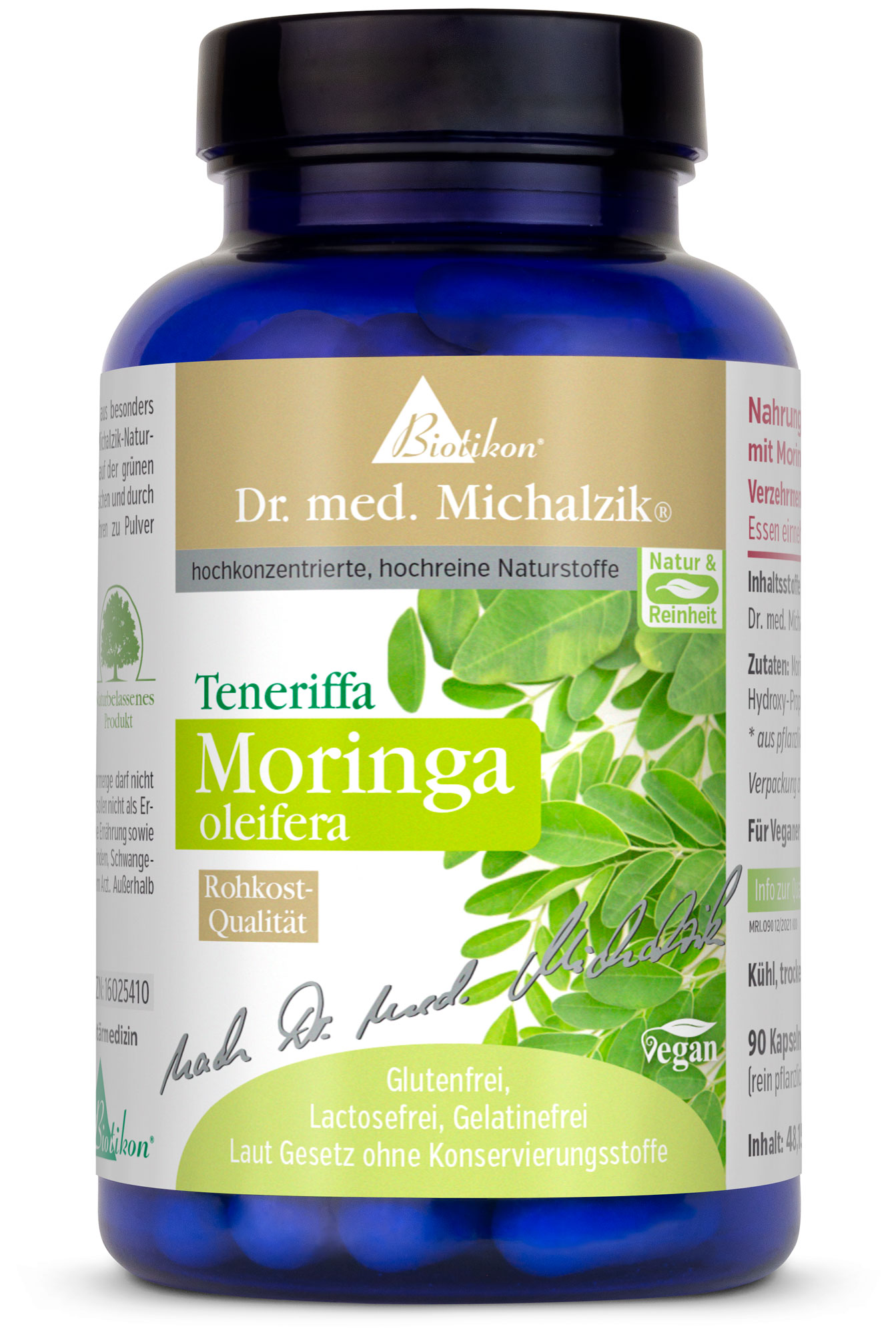 Moringa-Teneriffa | 1200mg Moringapulver | 90 Kapseln |  Dr. med. Michalzik