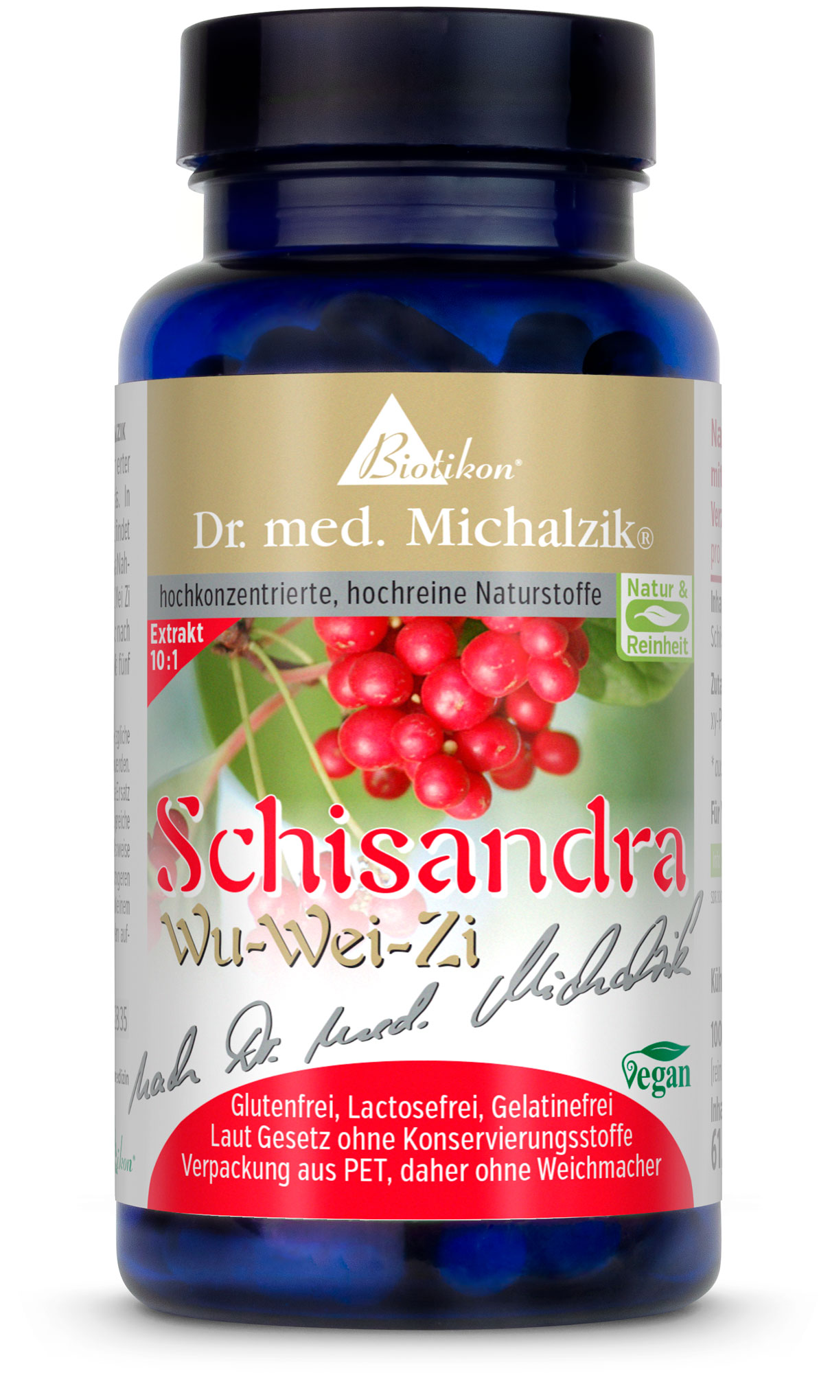 Schisandra | 1000mg Schisandra chinensis Frucht-Extrakt | 100 Kapseln |  Dr. med. Michalzik