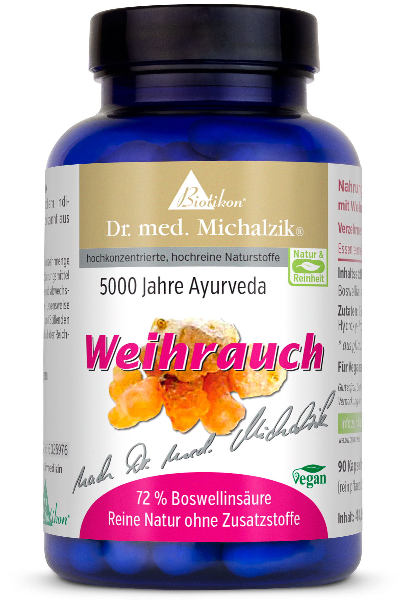 Weihrauch-72 | 400mg Boswellia Serrata | 90 Kapseln |  Dr. med. Michalzik
